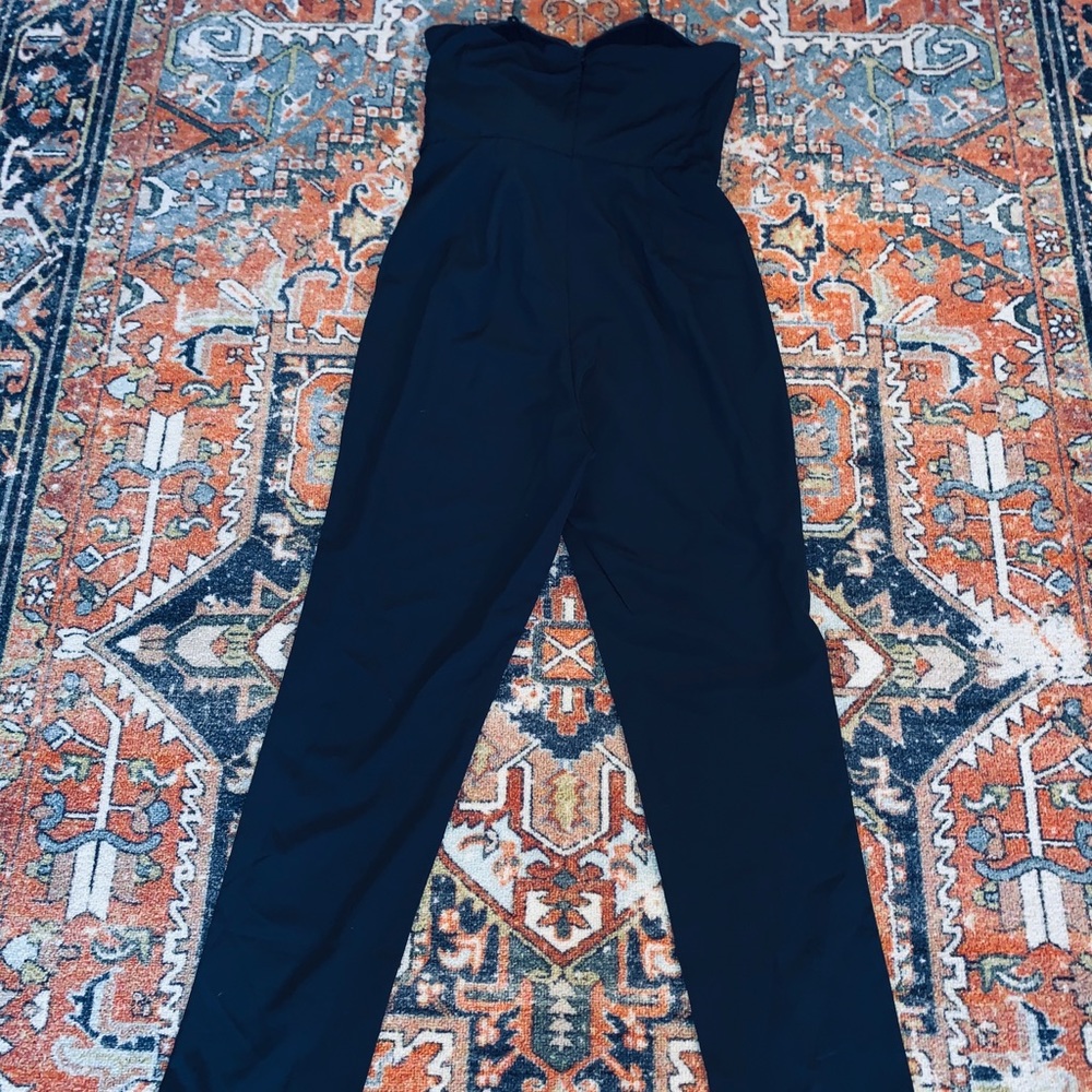 Black Sweetheart Neck Jumpsuit